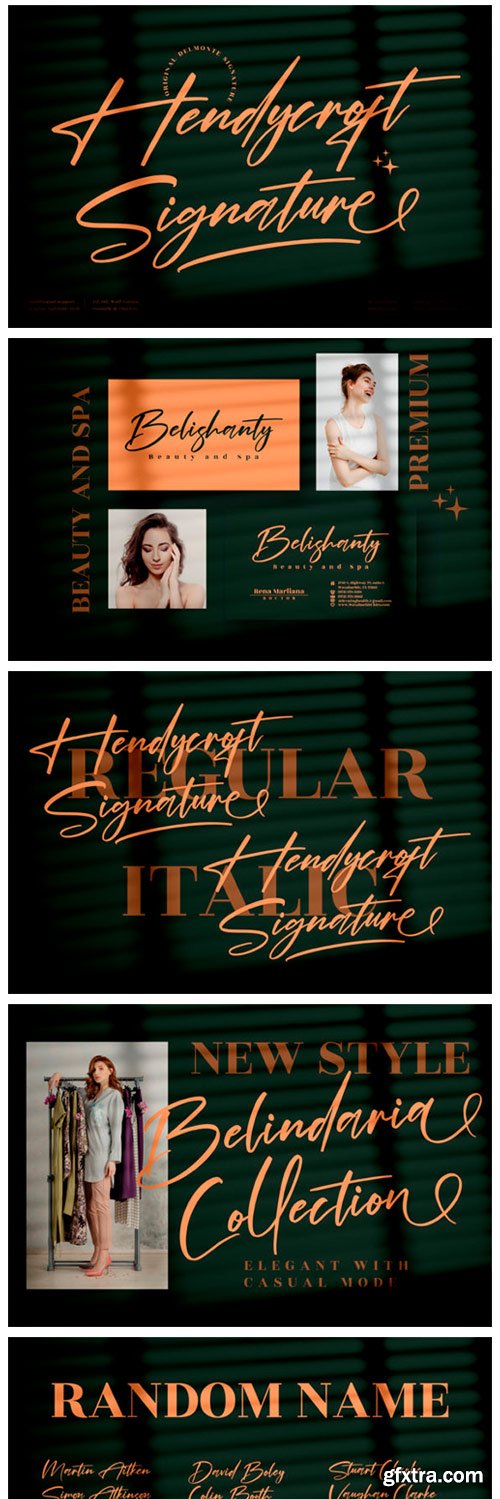 Hendycroft Signature Font