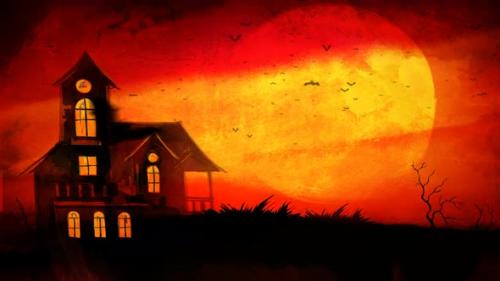 Videohive - Halloween Haunted House 4K - 24830449 - 24830449