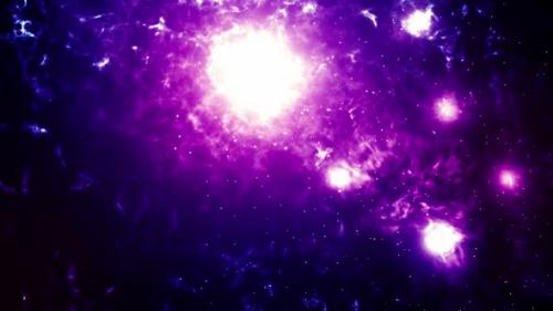 Videohive - Night sky space background with nebula and stars - 33207312 - 33207312