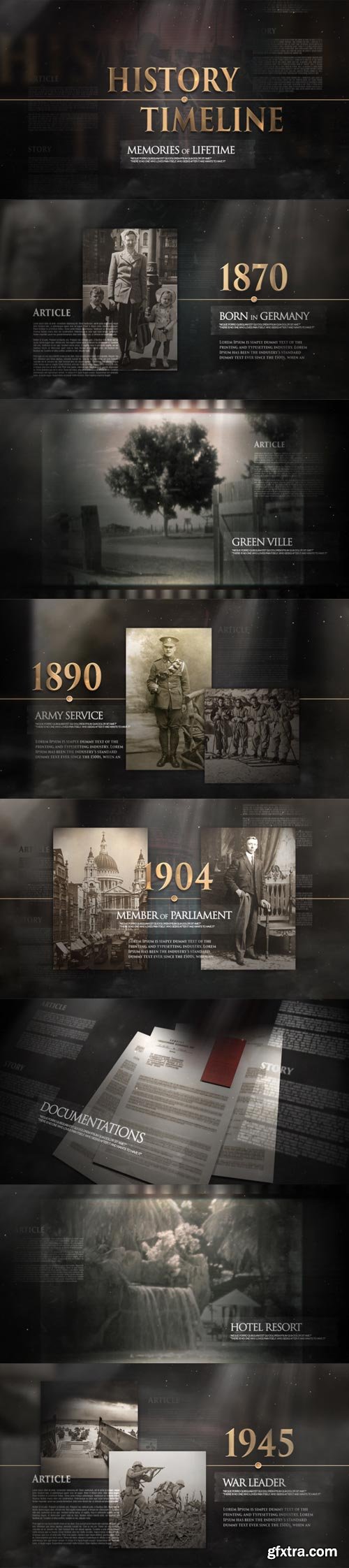 Videohive - History Memories Pack - 32523386