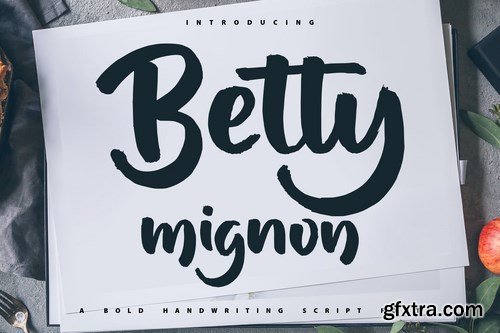 Betty Mignon Bold Handwriting Script Font