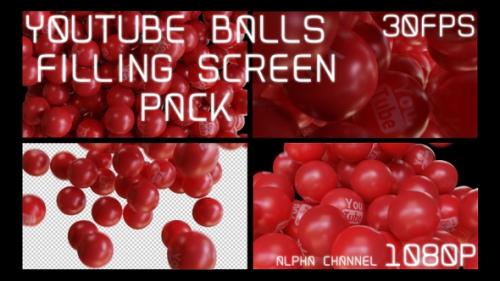 Videohive - You Tube Balls Filling Screen Pack - 33250665 - 33250665