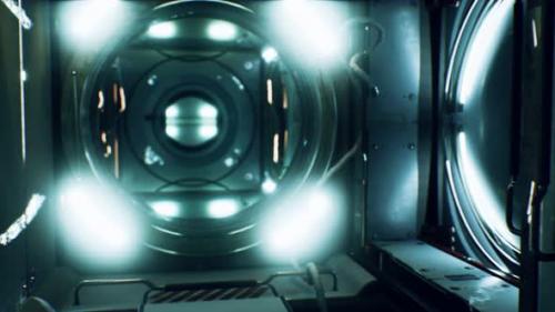 Videohive - Dark Space Ship Futuristic Interior - 33259447 - 33259447