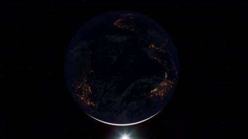 Videohive - Earth Globe Planet From Space Orbit - 33259457 - 33259457