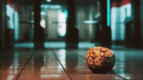 Videohive - Old Soccer Ball in Empty Subway - 33259591 - 33259591