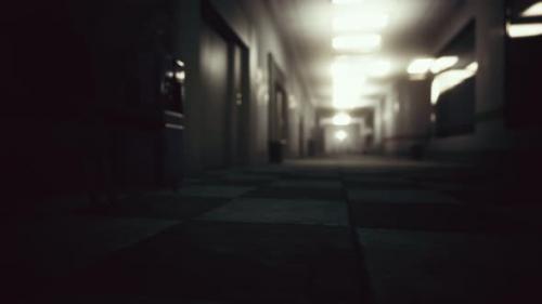 Videohive - Empty Dark Hospital Laboratory Corridor - 33259647 - 33259647