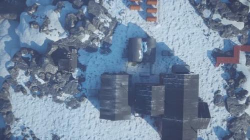 Videohive - Arial View of Antarctic Base and Scientific Research Station - 33259829 - 33259829