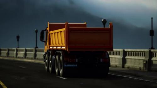 Videohive - Big Lorry Truck on the Bridge - 33260268 - 33260268