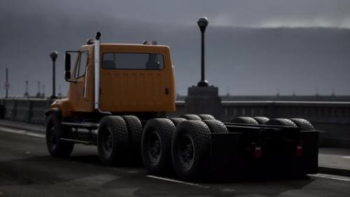 Videohive - Big Lorry Truck on the Bridge - 33260274 - 33260274