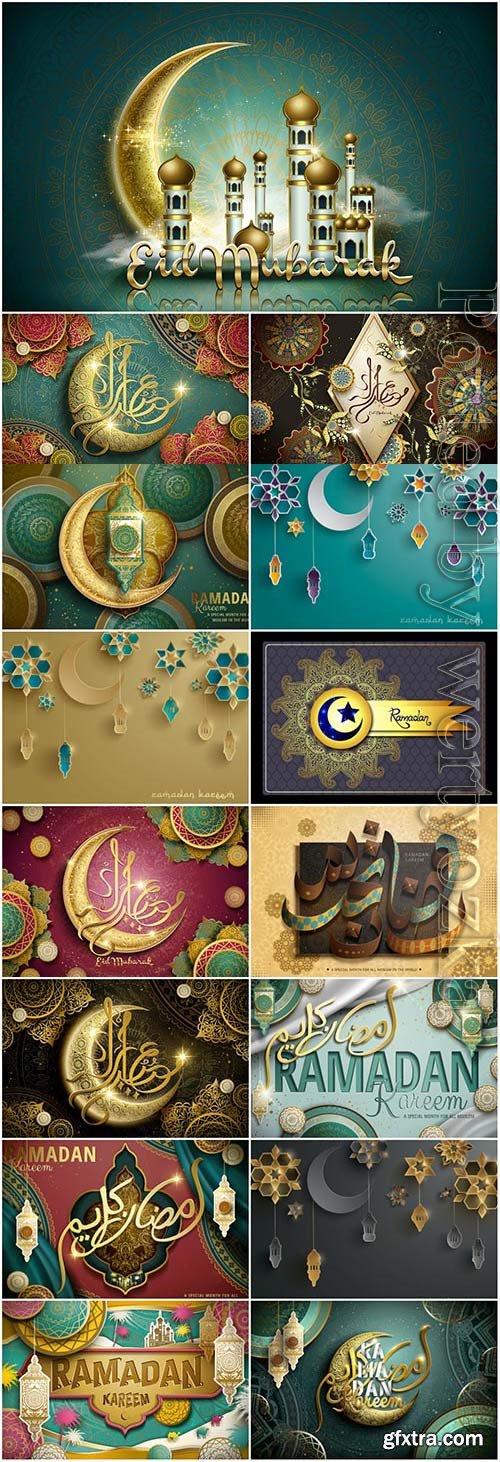 Ramadan Karem, Islamic posters in vector