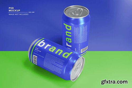 Fresh cans energy drink product mockup CJFMZ7Z