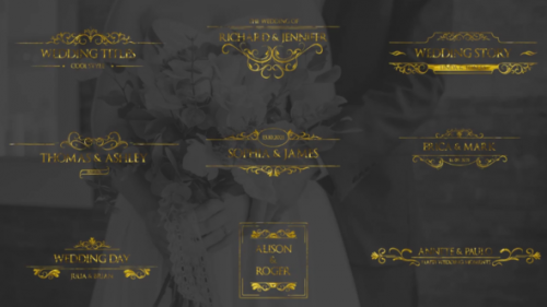 Videohive - Gold Wedding Titles - 33220882 - 33220882