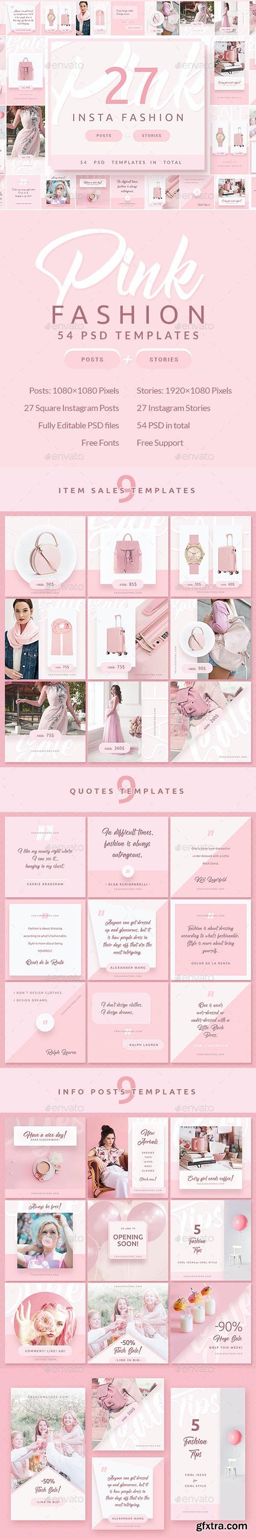 GraphicRiver - Pink Fashion - Instagram Posts & Stories 24799049