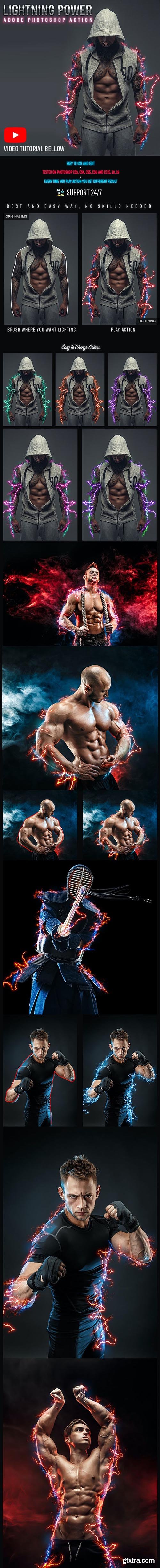 GraphicRiver - Lightning Power Photoshop Action 24774308