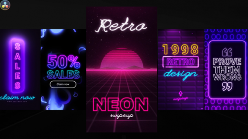 Videohive - Neon Instagram Stories - 33256700 - 33256700