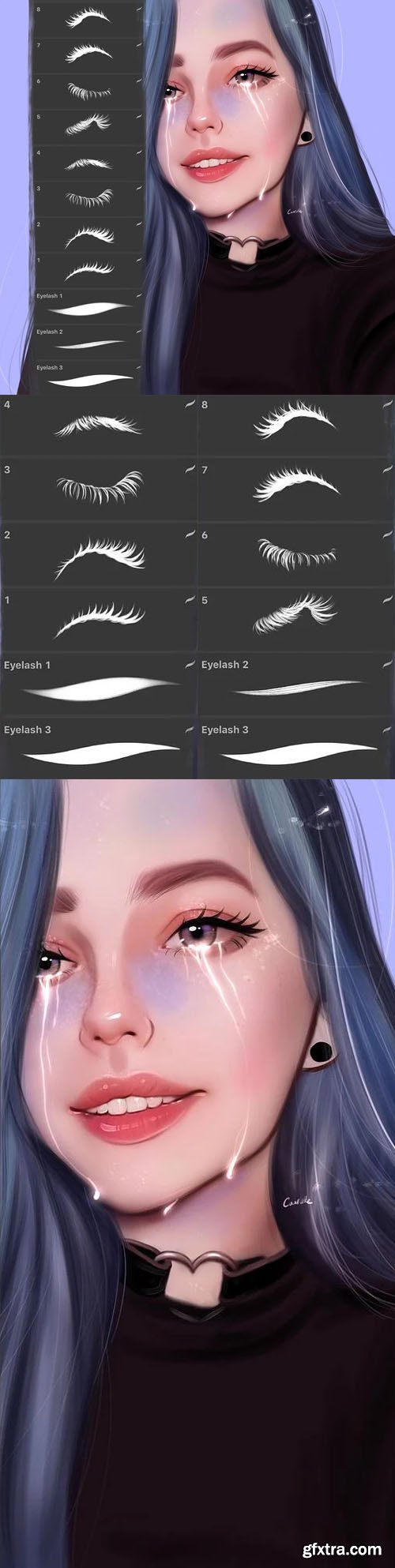 Eyelashes Brushes Set for Procreate