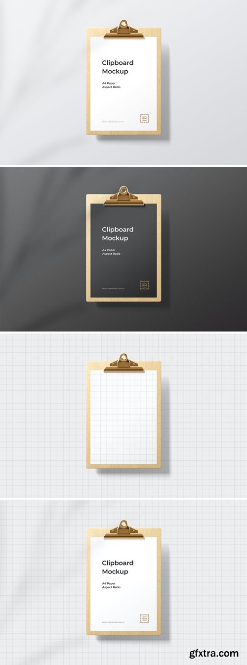 A4 Paper Clipboard Mockup