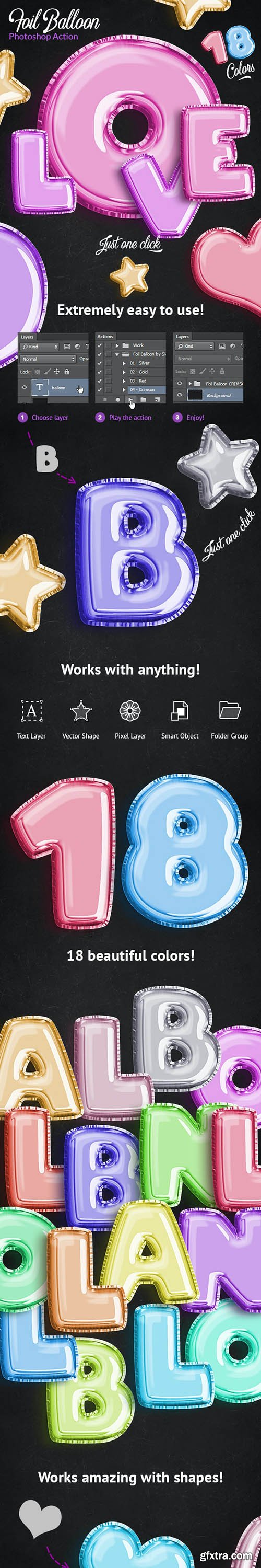 GraphicRiver - Foil Balloon - Photoshop Action 24715797