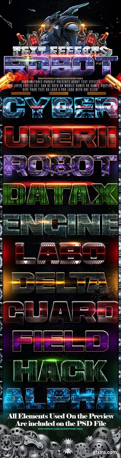 GraphicRiver - Robot Photoshop Text Effects 24697627