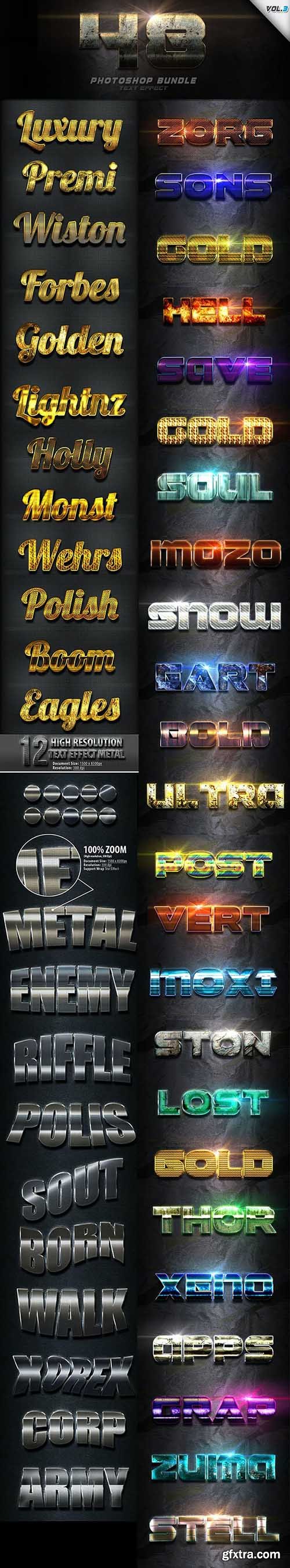 GraphicRiver - 48 Text Effect Bundle Vol 3 24687013