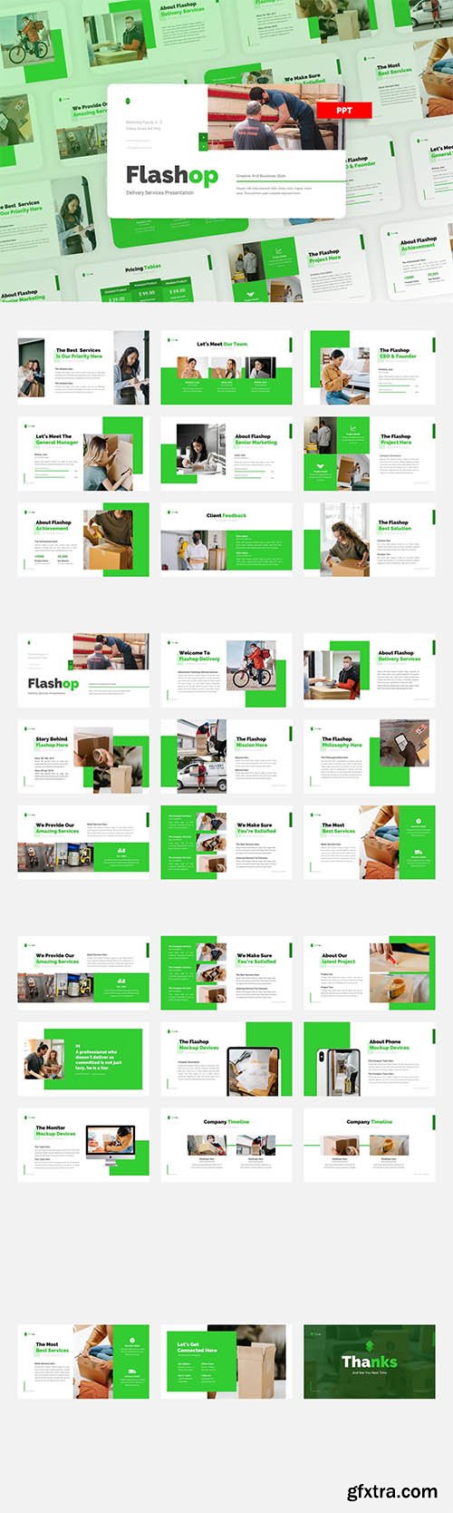 Flashop Delivery Services - Powerpoint, Keynote and Google Slides Template