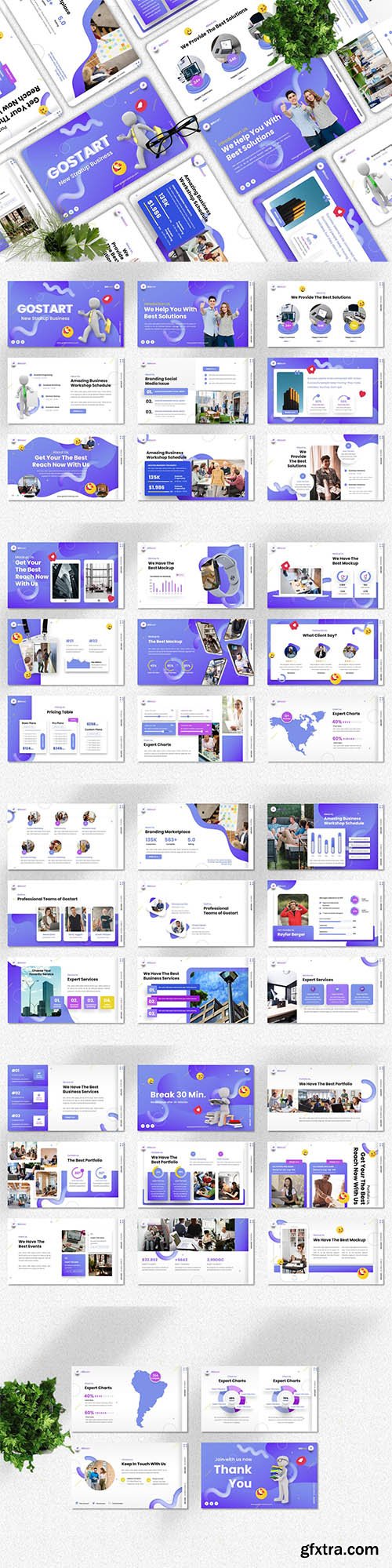 Gostart - Startup - Powerpoint, Keynote and Google Slides Template