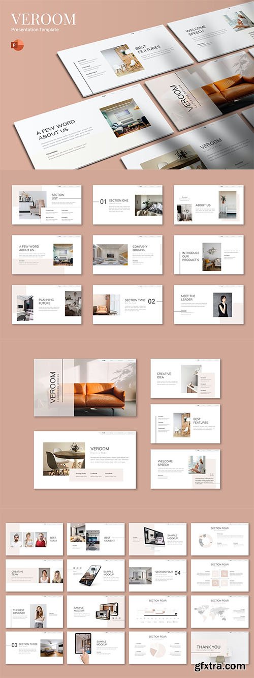 Veroom - Furniture  - Powerpoint, Keynote and Google Slides Template 