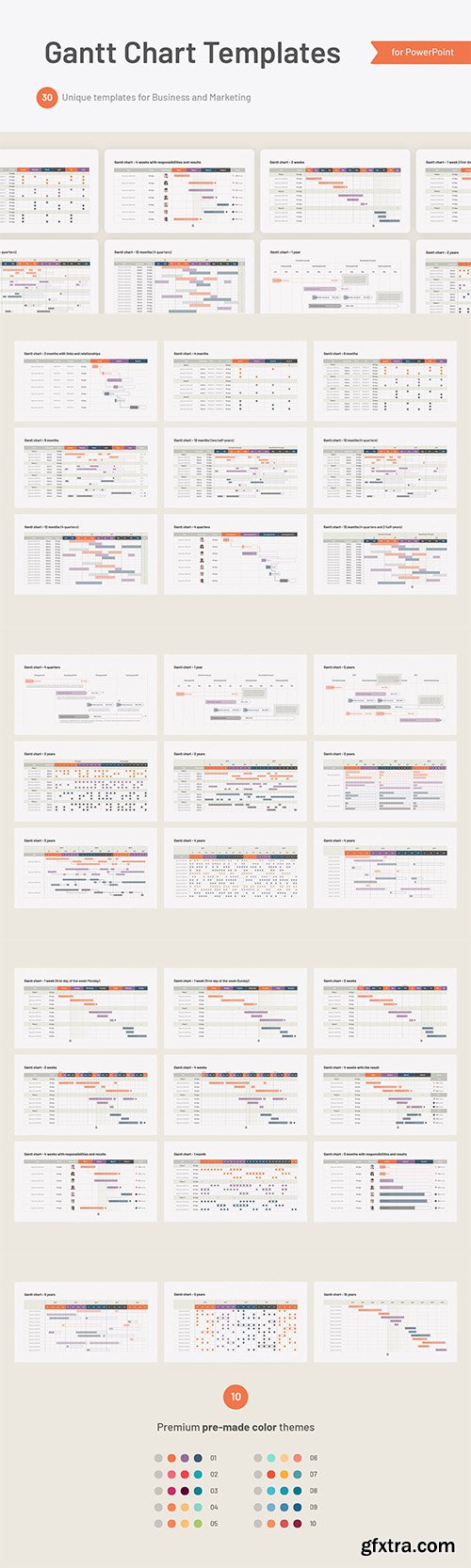 Gantt Chart - Powerpoint, Keynote and Google Slides Template