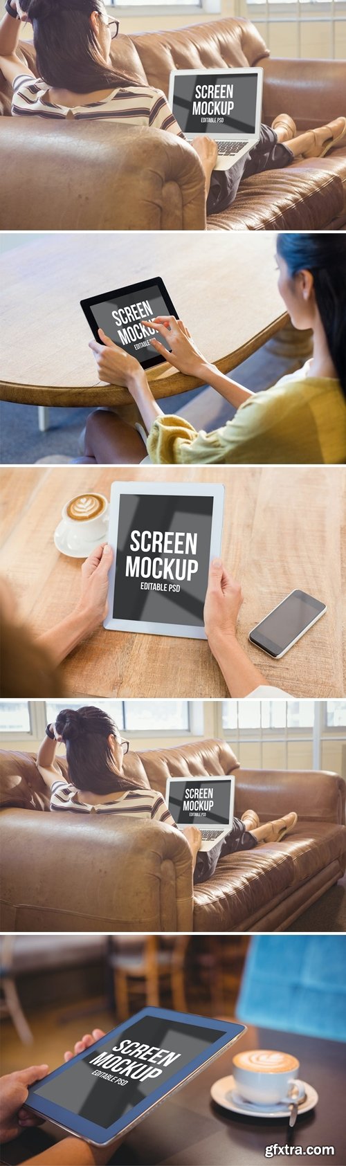 Home Laptop and Tablet Mockup Set