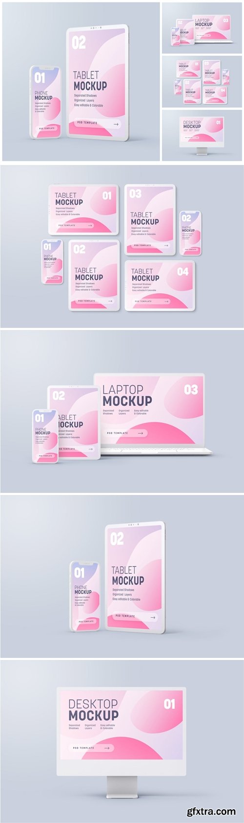 Multi Device Clay Mockup Set