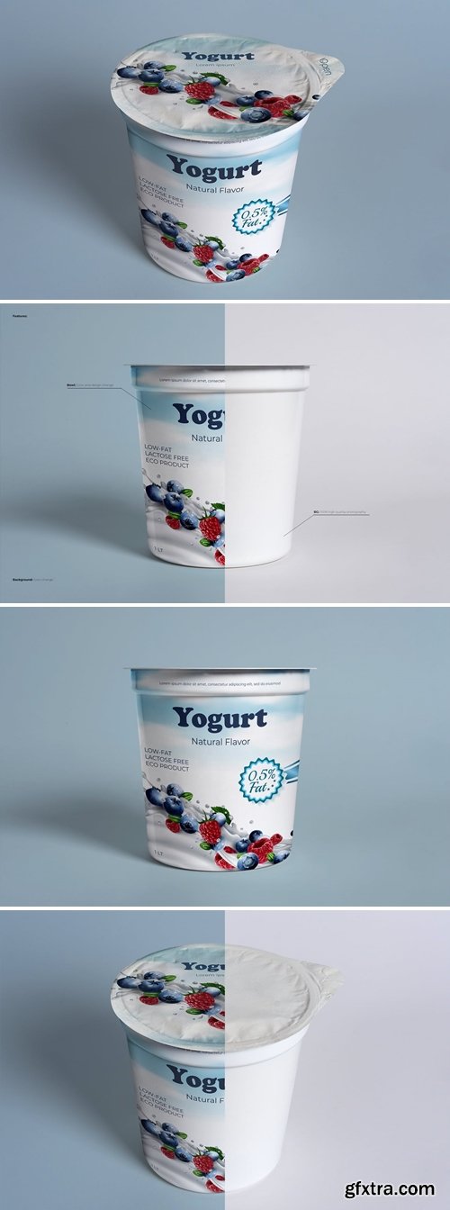 Yogurt Bottle Mockup