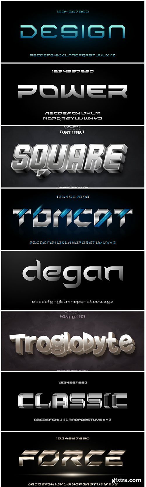 3d editable text style effect vector vol 133