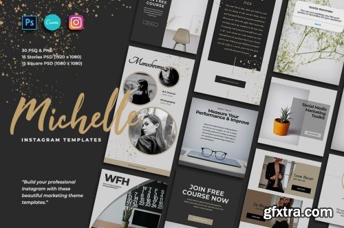 CreativeMarket - Michelle - Instagram Post & Stories 5027448