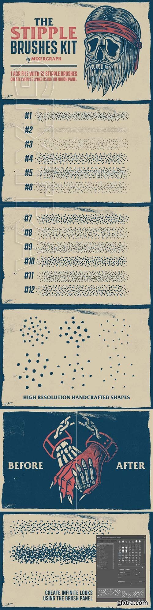 CreativeMarket - The Stipple Brushes Kit 2035745