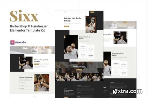 ThemeForest - Sixx v1.0.0 - Barbershop & Hairdresser Elementor Template Kit - 33270598