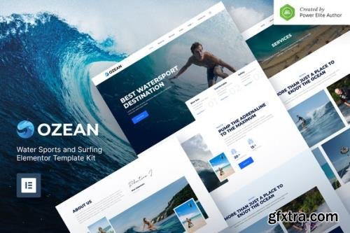 ThemeForest - Ozean v1.0.0 - Water Sports & Surfing Elementor Template Kit - 33258570