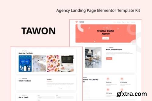 ThemeForest - Tawon v1.0.0 - Agency Landing Page Elementor Template Kit - 33214932