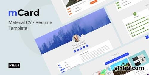 ThemeForest - mCard v1.0 - CV Resume Template - 23 January 18 - 18333413