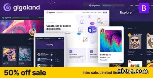 ThemeForest - Gigaland v1.0 - NFT Marketplace HTML Template - 33200222