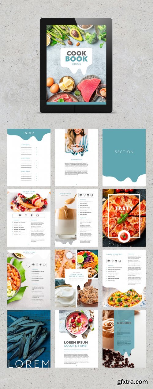 Green Cookbook Style Ebook Layout 372037495