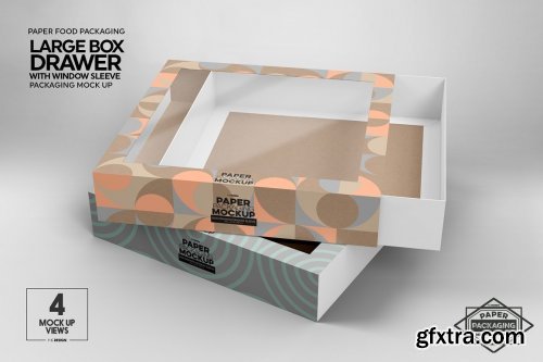 CreativeMarket - Large Box DrawerWindow Sleeve Mockup 5358012