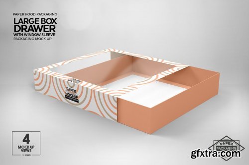 CreativeMarket - Large Box DrawerWindow Sleeve Mockup 5358012