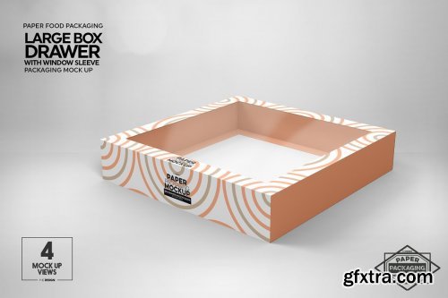 CreativeMarket - Large Box DrawerWindow Sleeve Mockup 5358012