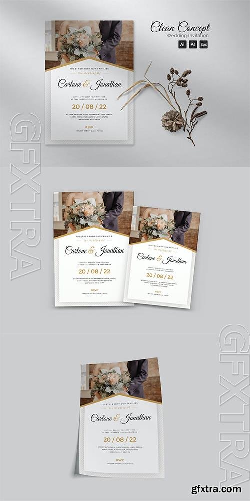 Clean Concept Wedding Invitation TAMNXQ2