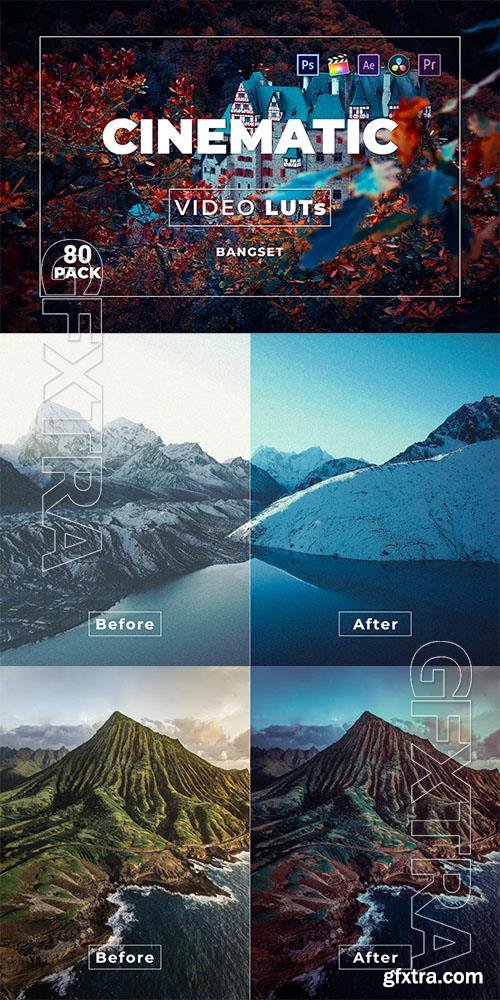 Bangset Cinematic Pack 80 Video LUTs FEALFEL