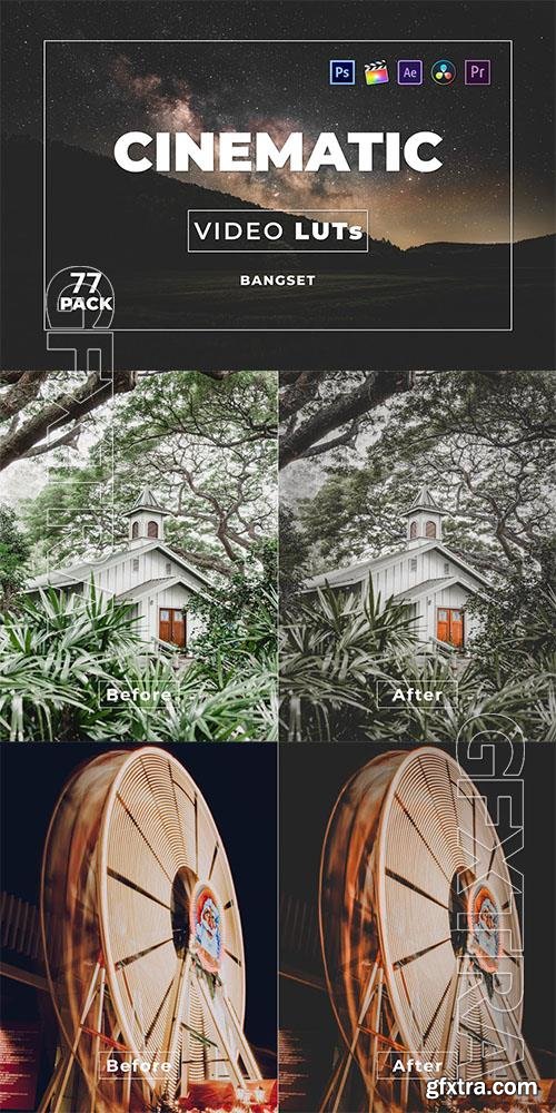 Bangset Cinematic Pack 77 Video LUTs 6L3MD6Z
