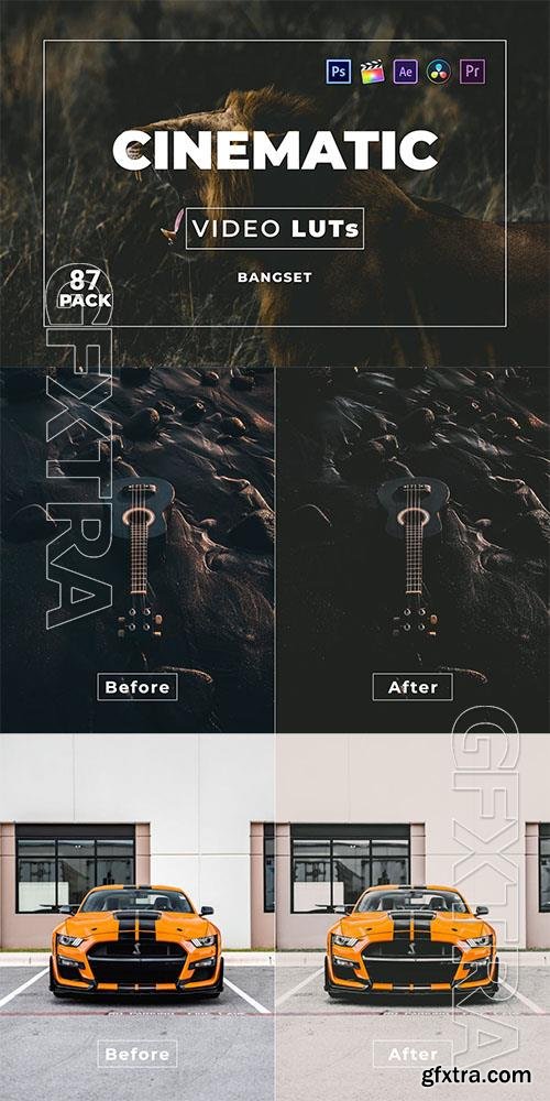 Bangset Cinematic Pack 87 Video LUTs TU6KT2B