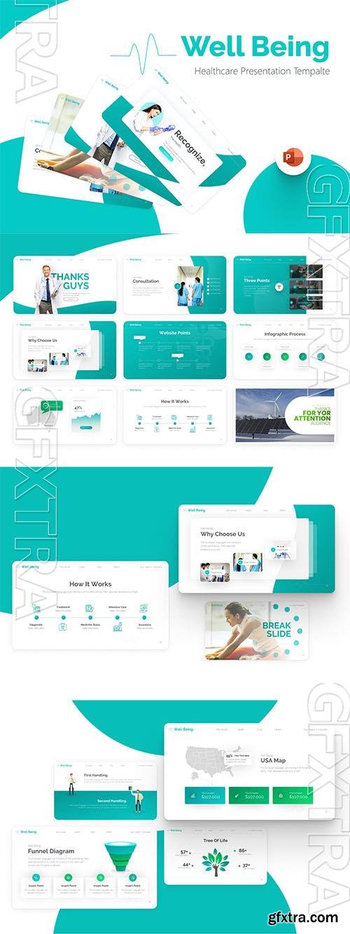 Well Being Healthcare PowerPoint Template V443VT4