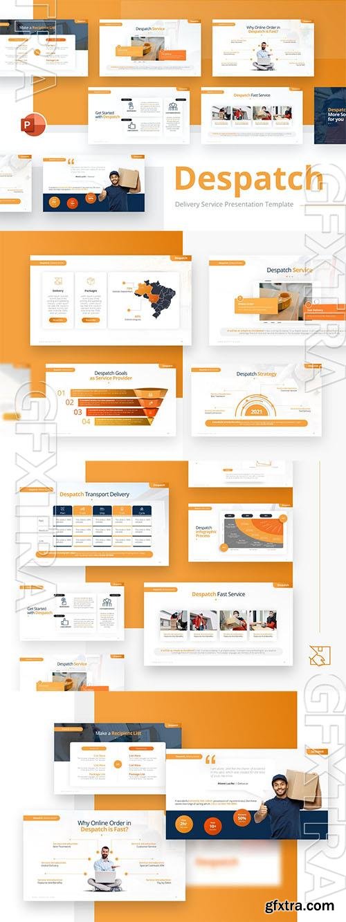 Despatch Delivery Service PowerPoint Template A928F6S