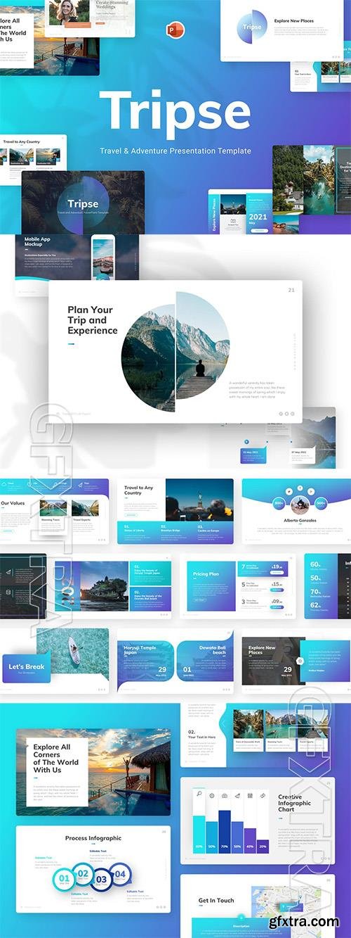 Tripse Travel & Adventure PowerPoint Template 7UX4A3P